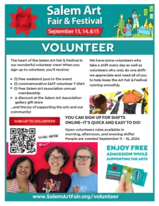 2024 Art Fair volunteer flyer