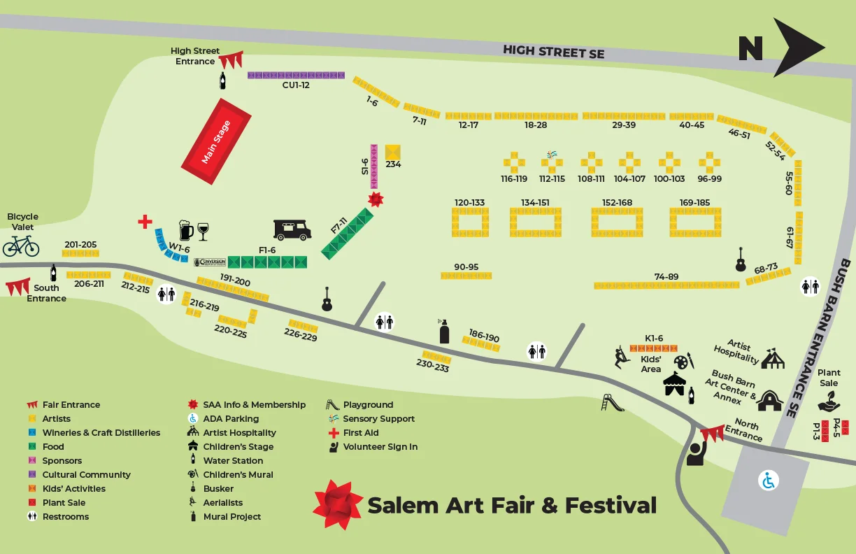 2025 Salem Art Fair Venue Map