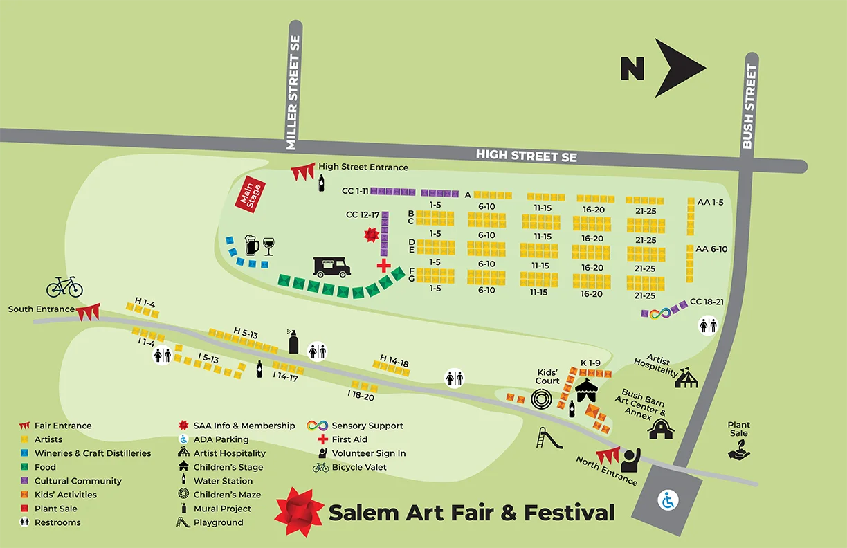 2026 Salem Art Fair Venue Map